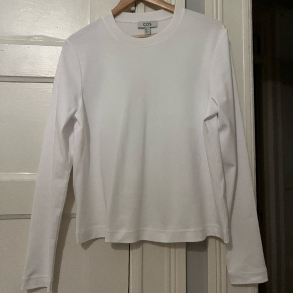 COS SLIM-FIT HEAVYWEIGHT LONG-SLEEVE T-SHIRT